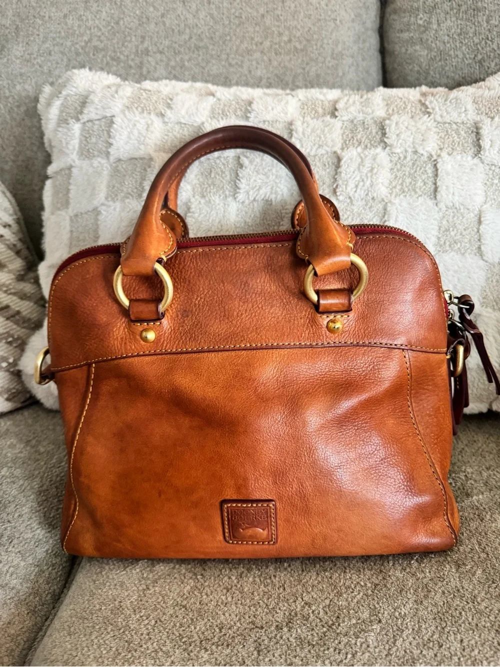 Dooney & Bourke Brown Leather Satchel - Cameron satchel